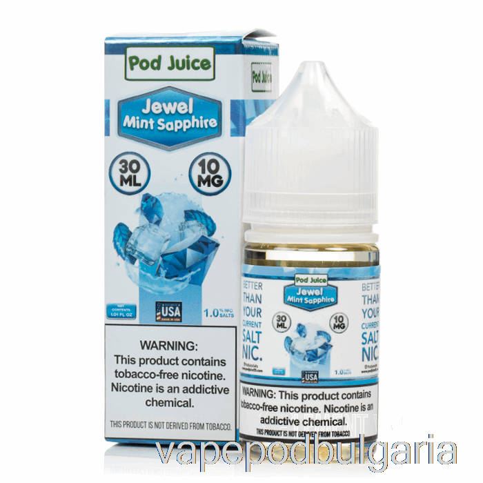 Vape Bulgaria Jewel Mint Sapphire - сок от шушулка - 30ml 10mg